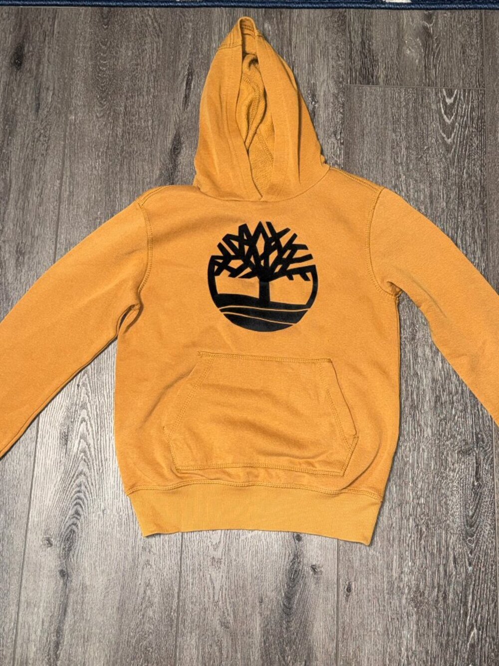Timberland Wheat Core Logo Soft Brown Pullover Hoodie Boys Size Medium 10/12